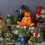 개구리 장식 드라이아이스컵 스시 데코 플레이팅 도자기 A.장식J3410 : 사도알멜피