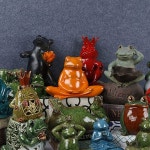 개구리 장식 드라이아이스컵 스시 데코 플레이팅 도자기 A.장식J3410 : 사도알멜피