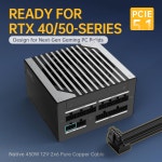 골든 필드 650W 전원 공급 장치 80 플러스 골드 완전 모듈식 ATX 3.1 PCIe 5.1 PSU LLC+ DC-DC+ 액티브 PFC+ ECO 모드 650와트 Black... 