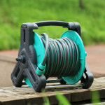 원예 전문가용 호스 야외 물 25m 릴 파이프 보관용 카트 홀더 금속 : 나인클릭