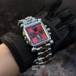 Rectangular Y2K 시계 [세금포함] [정품] Men 쿼츠 크로노그랩 Futuristic 디자인 명품시계 손목시계 패션시계 3345030 236565239371... 