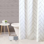 헤링본샤워커튼 화이트 0146 그레이 가리개 가림막 수전 욕실 커텐 화장실 : 헬로쁘미