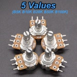 TWTADE 84PCS 전위차계 키트 WH148 B5K B10K B20K B50K 옴 선형 회전 전위차계(플라스틱 노브 알루미늄 합금 너트 및 와셔 포함) H-023... 
