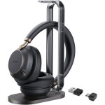 헤드셋 인강용 경량 노트북 이잉크 BH76 플러스 스탠드 포함 액티브 노이즈 캔슬링 무선 업무용 블루투스 마이크 내장 마이크로소프트 팀즈... 