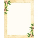 멋진 종이! 폴링 홀리 인쇄 가능한 문구류, 8.5인치 x 11인치, 80개 묶음 2015049 DH4766967 Letterhead : 현앤옴므