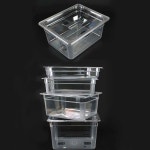 20cm 2분의1 다용도 투명 PC 밧드 20cm 바트 뚜껑 편리한 : 아크로프레임