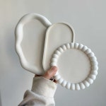 레진공예 인테리어 트레이 감성 데코 소품 3피스 실리콘 몰드 세트 - 석고 시멘트 및 레진 주조용 DIY 창의적인 홈 공예 : 스마트픽담아다