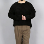 멜로 드리프트 와이드 라운드넥 니트 빅사이즈 WGN : 우기브로옴므
