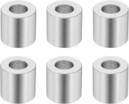 파티킬 6PCS 알루미늄 스페이서 1/2 x 1 금속 1L 나사 고정 원형 부싱(5/16인치 볼트 실버) 1/4 Black : 디엘몰A