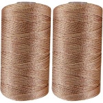 마크라메 실 컬러실 소분실 여름 아트 끈 2개 세트 크로셰 모자 나일론 얇은 아이스 코튼 손으로 짠 가방 신발 베이지 : 십호 직구