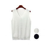 시원한 민소매 여름RN사 니트 브이단추나시/미시/정장나시티셔츠/하얀비 : 사야해몰4