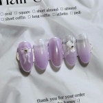 글레이즈 리본 수제네일팁 : NAIL U