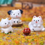 미니어처 강아지 4x3.8cm 옵션 수량확인 미니데코 공예꾸미기 16종택1 : 나야나샵