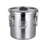 스텐통 원형바트 대용량 급식 밧드뚜껑 육수통 업소용 6L 4.5kg 3.0kg 5.5kg 20cm : 더히상사