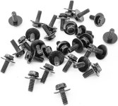 71315-122382A 30x M6 볼트 1.0 x 17mm 루즈 워셔 헥스 헤드 SEMS 바디 변속기 팬 18mm 워셔가 장착된 오일 OEM 11508930 도요타 스바루... 