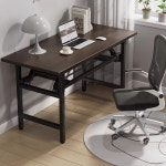 컴퓨터 데스크형 보강형 PC방 거실용 DIY 조립 거실 단층 블랙월넛 80x40x75cm : 바닐라에딧.