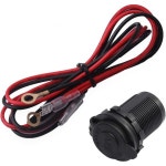 방수 12V 시가라이터 소켓 전원 콘센트 교체용 자동차 보트 해양 오토바이 스쿠터 캠핑카용 와이어 퓨즈 DIY 키트 USA : 월드온영