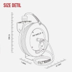 RX WELD 토치 호스 릴 자동 되감기식 1/4인치 x 50피트 9/16 -18 B 피팅 옥시 아세틸렌 포함 : 제이픽무역