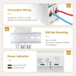 6암페어 미니어처 회로 차단기 AC 120V/240V 2극 태양열 차단 스위치 DIN 레일 마운트 열 자기 트립 RV 배터리 솔레이터 PV 시스템 MCB CE... 