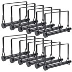 Supkiir 12PCS 트레일러 커플러 핀 블랙 3/8x4 인치 안전 견인 히치 헤비 듀티 스퀘어 와이어 잠금 액세서리 농장 보트 잔디 마차 정원... 