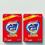 수퍼타이 뉴 찬물전용 베이킹소다 플러스 분말세제 본품, 1kg, 2개 : 하이앙쥬