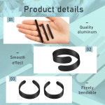 시메야오 36팩 알루미늄 플랫 링 블랭크 금속 스탬핑 스트립 공급품 가장자리 사이즈 4-6 7-9 8-10(블랙) Black : 딜리플러스