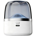 보풀 제거기 세탁소 만능 휴대용 - 스테인리스 스틸 충전식 섬유 고속 대용량 실러 스웨터 소파 의류 울 캐시미어 양말용 흰색 : 엷은 중심선