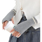 반장갑 헬스 바이크 자외선 카사르 G0158 겨울 장갑 여성용 반지 fingers 가을과 보온 니트 따뜻한 부드러운 손가락 없는 필기 가능한 손난로... 