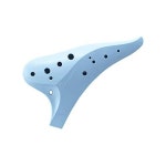 오카리나 연주용 성인용 우드 오사와 i 플라스틱 AC 알토 C조 하늘색소라 : 어쩐지 바닐라