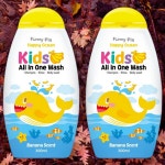 퍼니피아 유아용 세정제 저자극 세정제 자연 유래 클렌저 해피 오션 키즈 올인원 워시 바나나 2개 300ml : 엣지스런마켓