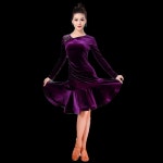 라인댄스복 라틴 살사 원 긴팔 벨벳 사교댄스 A. 보라, A. S : 리멤버셀