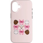 포수 미트 야구 글러브 コケット ボウ 野球 バット グローブ キャッチャー ピンクリボン ママ スマホケース iPhone 16 用 : 이호 직구