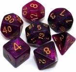 다면체 DND 주사위 세트-6 팩 더블 컬러 성운 세트 던전 앤 드래곤 D&D 롤플레잉 게임 RPG D4 D6 D8 D10 % D12 D20 (6 글리터 주사위)과... 