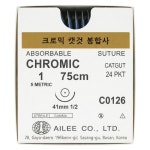 아이리 AILEE 크로믹 C0126 흡수성 봉합사 수술용실, 24개입 : 착한 의료기