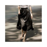 에스케이스토아 광택플리츠 F007457 진주펄 새틴 플리츠 롱스커트 밴딩스커트 : 빈센트샵04