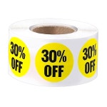 컬러 1롤 세일실링스티커 30% 롤 세일스티커 (500개) : NH쇼핑몰