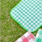 체크무늬 피크닉 돗자리 방수 옥스퍼드 원터치 휴대용 야외 캠핑 매트 그린 핑크 : 다모앗상점
