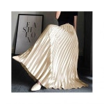 에스케이스토아 스커트 3컬러 우아한 은은 광택 허리밴딩 플리츠 롱스커트 : 빈센트샵04