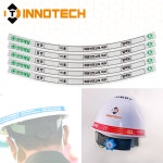 안전모 식별띠06 S134-26 필수안전수칙 안전제일 프리즘고휘도 반사 스티커  혈액형 네임텍 헬멧 산업 건설 회사 주문제작 : 주식회사 이노텍