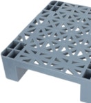 소로 에센셜 - 19-1/2인치 x 16-1/2인치 4-3/4인치 던니지 팔레트 그레이 색상 플라스틱 1000kg 용량 세트 2인용 음식 서비스 보관 선반 상업용... 