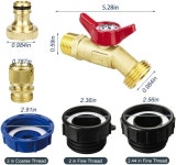 호스 황동 나사산 3사이즈 파인 12인치 남성 GHT 커넥터 2 2인치 ×34인치 거친 NPT 수도꼭지 어댑터 244인치 IBC-001 : 월드프리패스05