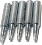 T18C3 Soldering Iron Tips 5pcs Set For F888 Bevel F600 145mm F8801 R30mm45° F888D tip HAKKO T18-B : 월드프리패스05
