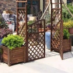 미니대문 펜스 담장 정원문 울타리 원목 정원 야외 아치형 : 이레바이