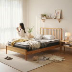 펠리스까사 고무나무 원목 침대 프레임 SS/Q : 주빌리가구