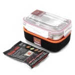 바로쿡 비화식 발열 도시락 캠핑 차박 백패킹 용기 사각형 1200ml : 좋은상품연구소