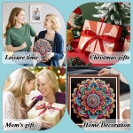 아모라스 만다라 다이아몬드 페인팅 키트 아트 초보자 - DIY 풀 닷 젬 적합한 선물 홈 데코레이션 공예품 12x12인치 : 바이프리스