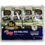 해풍담 소문난삼부자 광천 파래 도시락김 재래 조미 곱창김 4g 16봉 : 건어물구역