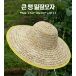 바른나들 심플 챙 넓은 사파리모자 밀짚모자 농사모자 47cm : 바른나들