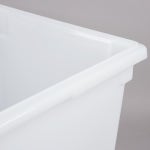 소로 에센셜 - 18인치 x 26인치 12인치 폴로필렌 17갤런 식품 보관함 용기 화이트 컬러 상업용 쌓을 수 있는 보관 바 레스토랑 호텔 홈 케이터링... 