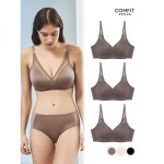 컴핏 비너스 에브리데이+ 세미보정 노와이어 브라 3매입(SSET813) : 초이스리테일